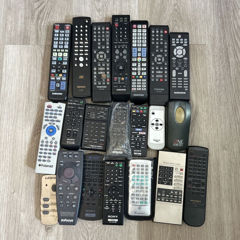 Lot of 21 Remote Control Samsung Magnavox Onkyo Toshiba Optimus Denon Sony Winix